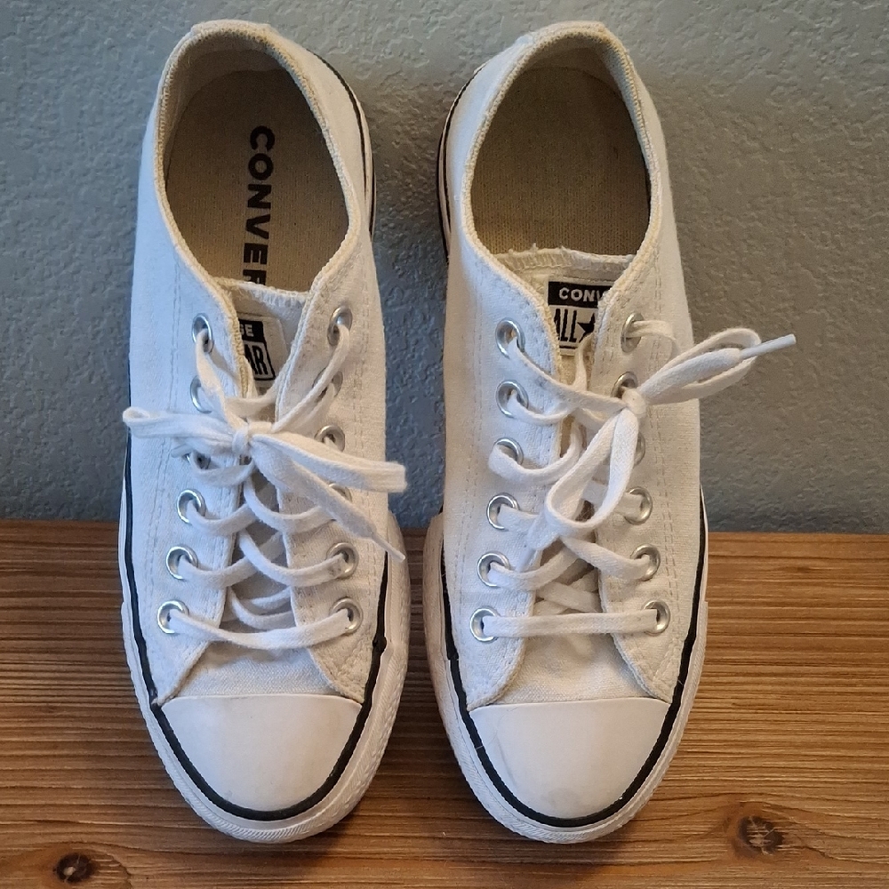 Converse White Canvas Sneakers